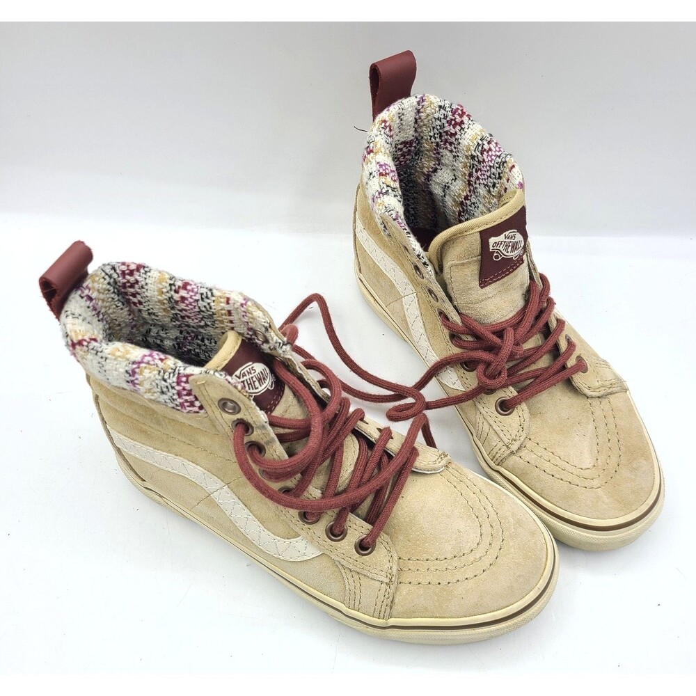 VANS OTW High Top Sneakers Tan Suede Men Size 4, Women 5.5 Scotchgard